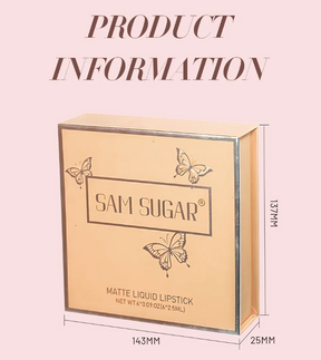 Kit Sam Sugar com 6 Batons Líquidos Foscos – À Prova d’Água e Não Transferem